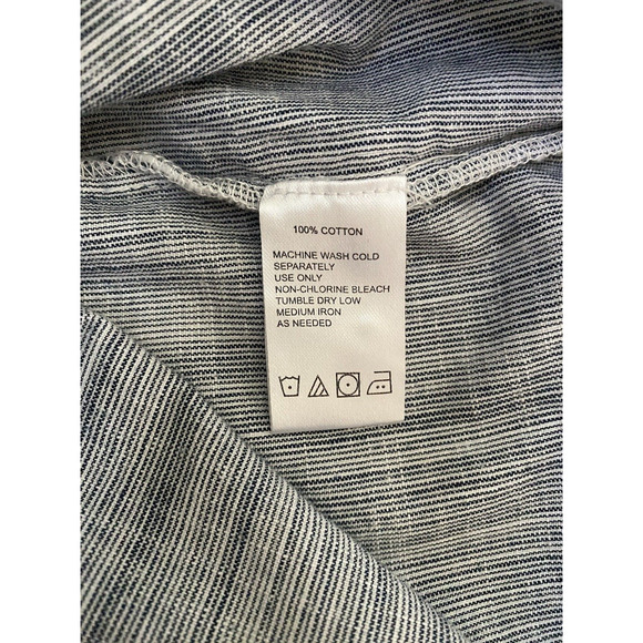 Trovata Birds of Paradise Henley Top Shirt Blue Long Sleeve Hidden Butto… - Picture 9 of 9